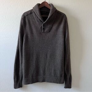 Banana Republic Men’s Sweater Italian Yarn Wool Blend Shawl Collar Brown Size M